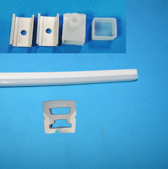 Flexible Silicone LED Strip Diffuser For 8mm LED Strip Light - 12*12mm Three Sides 180°Top Emitting Flexible Silicone LED Strip Diffuser For 8mm LED Strip Light - 12*12mm Three Sides 180°Top Emitting
